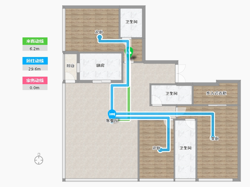 广东省-深圳市-京基御岭公馆1栋03户型-170.00-户型库-动静线