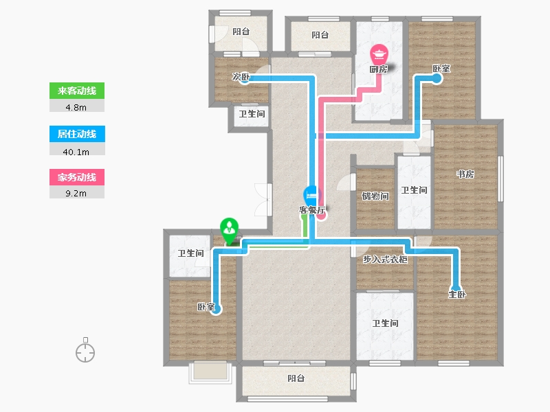 上海-上海市-百汇园-192.00-户型库-动静线