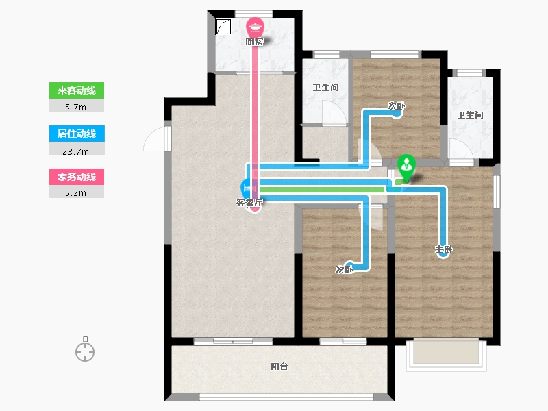 山东省-泰安市-融城青云小镇2期-127.00-户型库-动静线