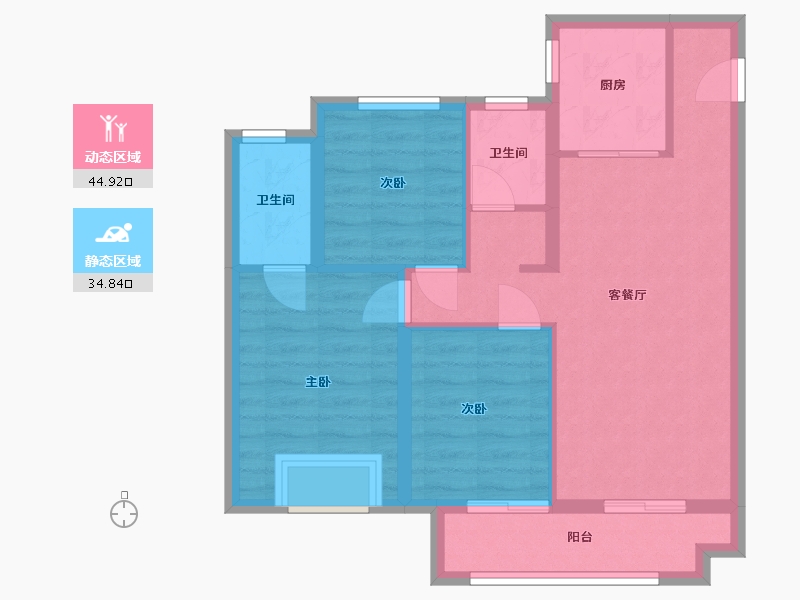 陕西省-安康市-陕建文澜公馆-99.00-户型库-动静分区