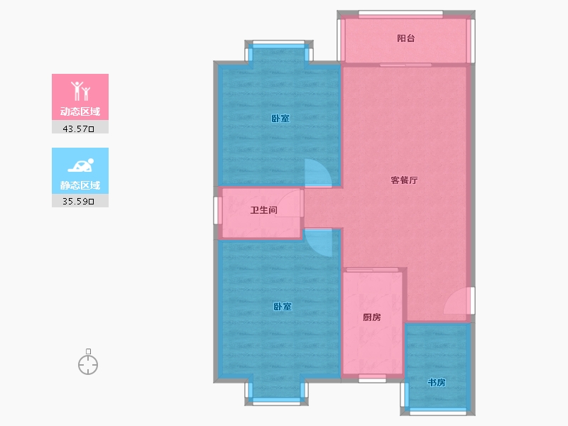 湖南省-长沙市-曙光领峰-72.00-户型库-动静分区