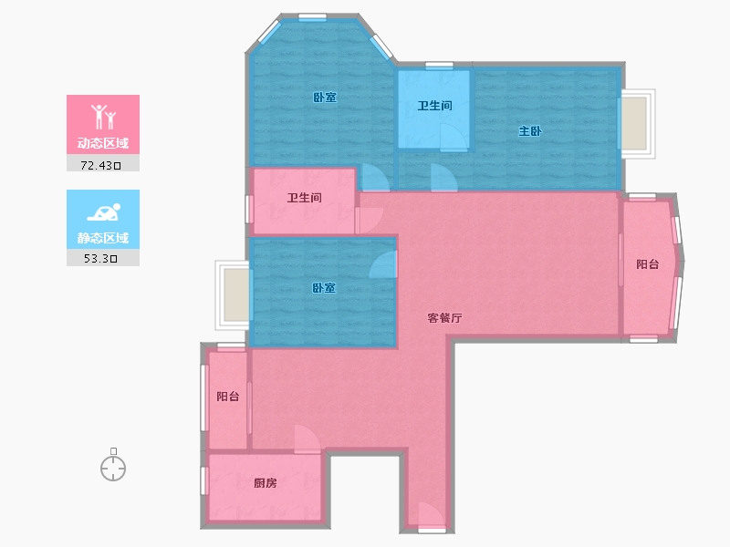 江苏省-苏州市-长江花园-104.00-户型库-动静分区