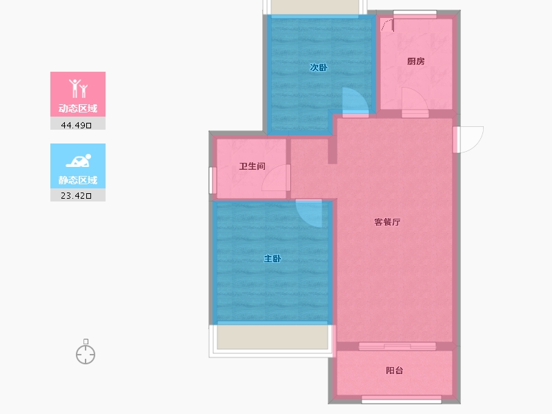 上海-上海市-陆家嘴·锦绣观澜-60.00-户型库-动静分区