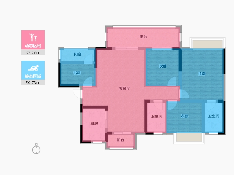 四川省-内江市-吾悦广场-100.00-户型库-动静分区