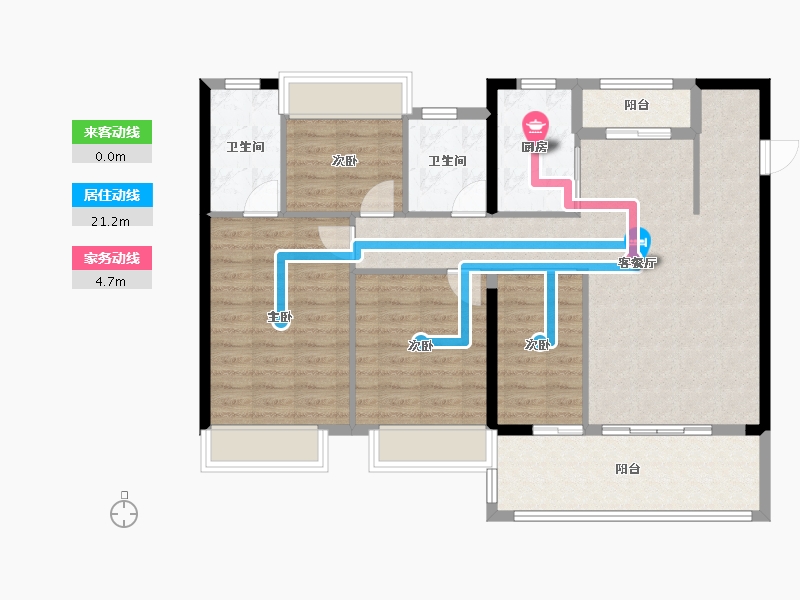 福建省-福州市-建发双玺书香府-100.00-户型库-动静线