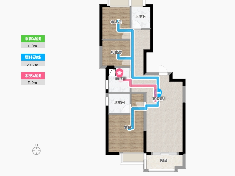 福建省-福州市-保利天玺-77.67-户型库-动静线