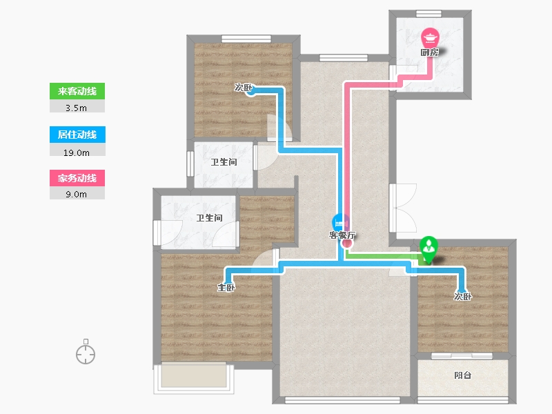 甘肃省-天水市-凯悦新城华府-99.00-户型库-动静线