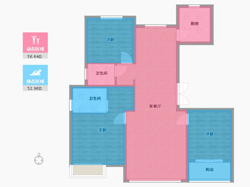 甘肃省-天水市-凯悦新城华府-99.00-户型库-动静分区