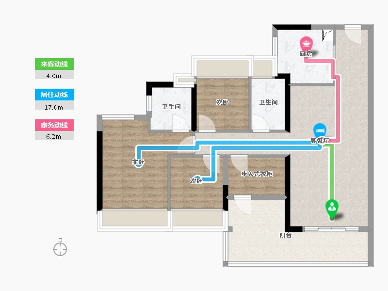 广东省-佛山市-东建明德城-91.00-户型库-动静线