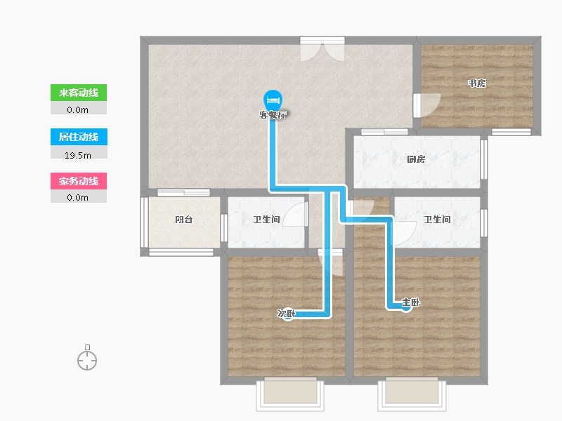 河南省-三门峡市-虢园新居-100.00-户型库-动静线