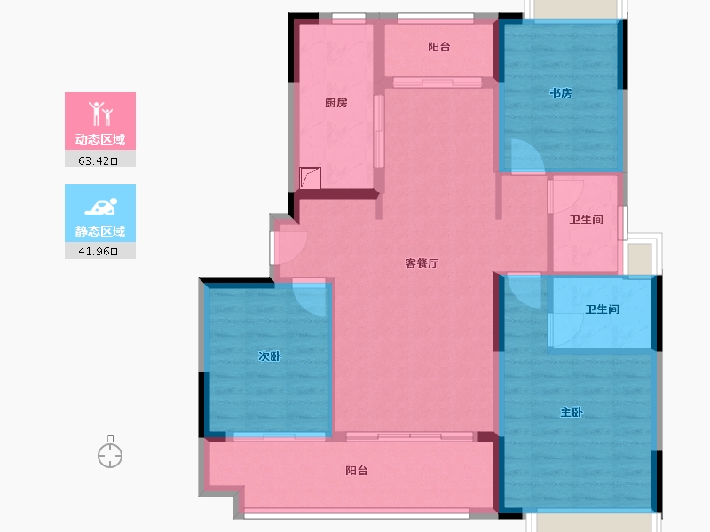 广东省-佛山市-中海云麓公馆-121.00-户型库-动静分区