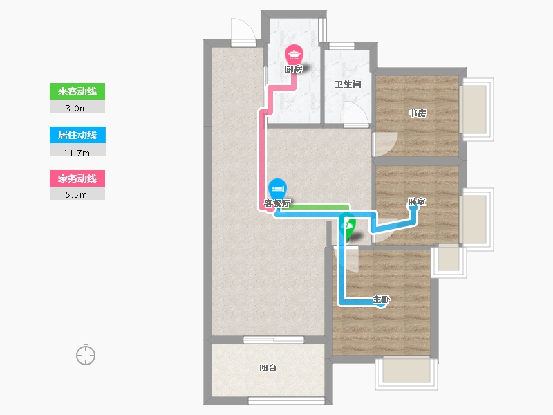 湖南省-张家界市-中建·凤栖台-85.00-户型库-动静线