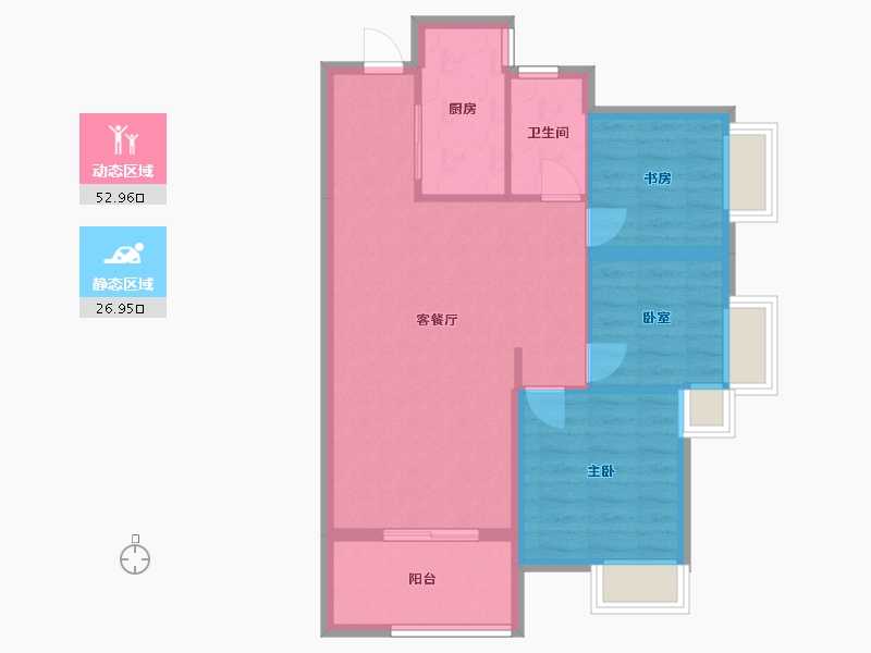 湖南省-张家界市-中建·凤栖台-85.00-户型库-动静分区