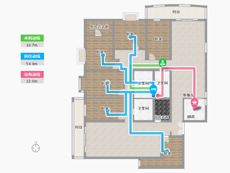 北京-北京市-阳光都市-130.00-户型库-动静线