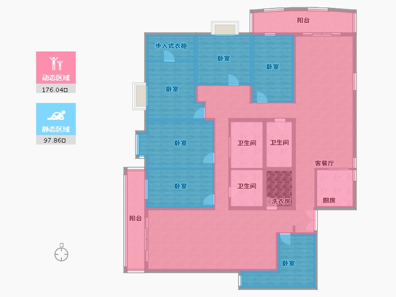 北京-北京市-阳光都市-130.00-户型库-动静分区