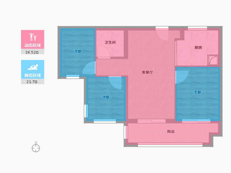 福建省-厦门市-保利中交云上-60.00-户型库-动静分区