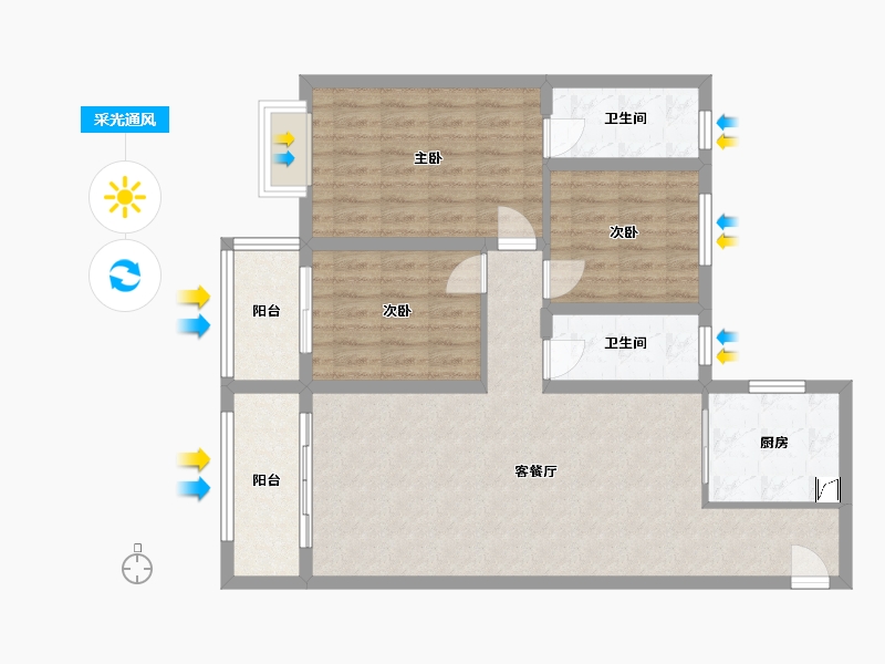 山东省-德州市-红星檀府-100.00-户型库-采光通风