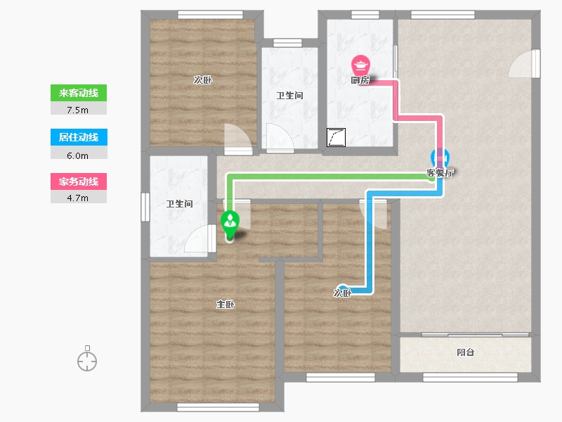 山东省-东营市-融创滨江壹号-104.00-户型库-动静线