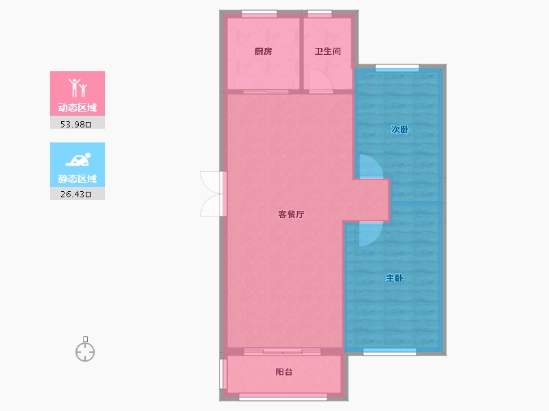 辽宁省-大连市-城市荣域-78.84-户型库-动静分区