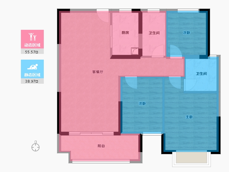 湖北省-黄石市-檀悦府-95.00-户型库-动静分区