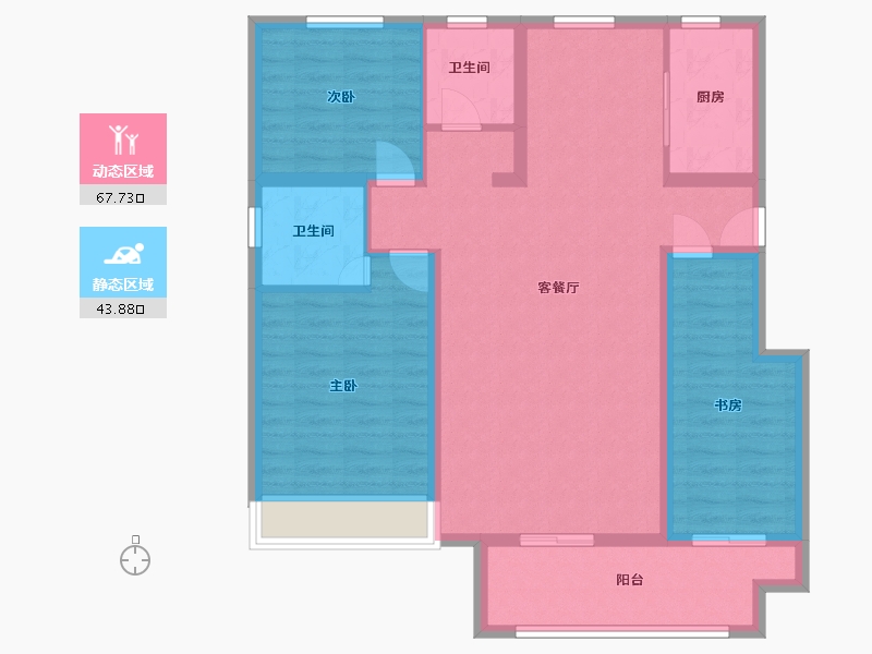 河南省-驻马店市-华阳玖月一品-100.00-户型库-动静分区