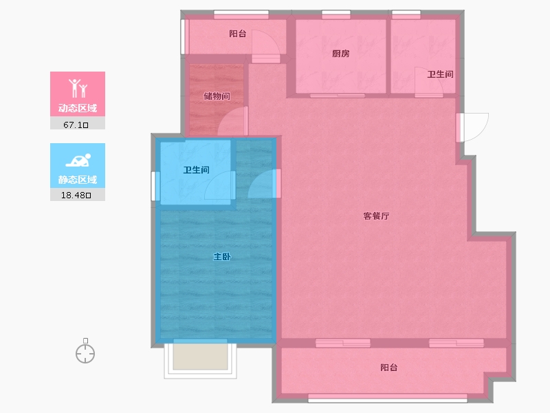 安徽省-合肥市-悦湖新著-99.00-户型库-动静分区