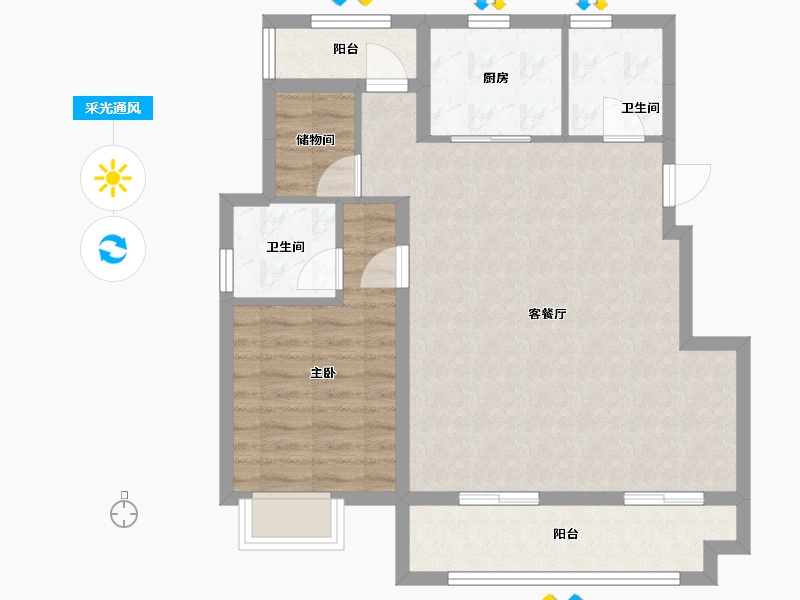 安徽省-合肥市-悦湖新著-99.00-户型库-采光通风