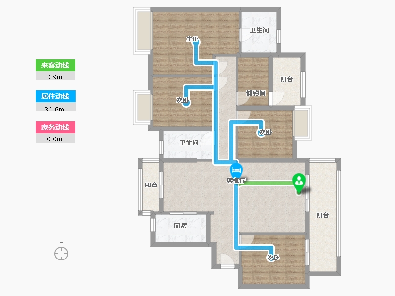 广东省-梅州市-奥园悦江府-126.51-户型库-动静线