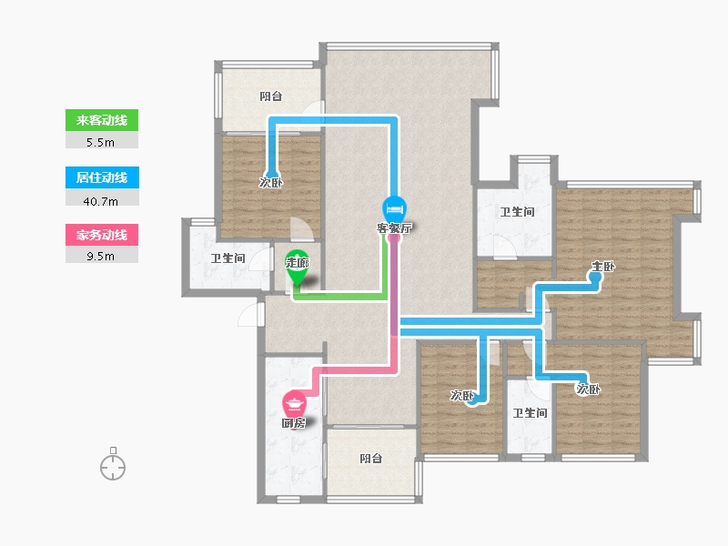 广东省-珠海市-华发新城-三期-158.12-户型库-动静线