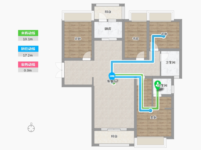 云南省-玉溪市-金筑时代一期项目部-114.00-户型库-动静线