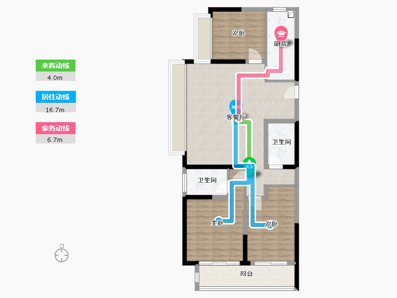 湖北省-荆州市-保利堂悦-102.00-户型库-动静线