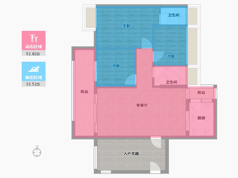 广东省-肇庆市-弘宇世纪广场5座-90.00-户型库-动静分区