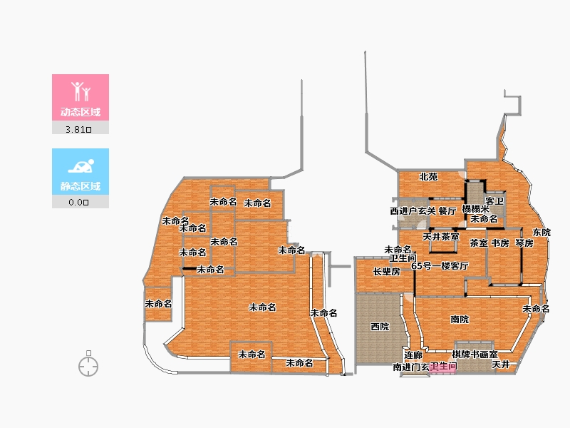 浙江省-杭州市-未知小区-862.23-户型库-动静分区