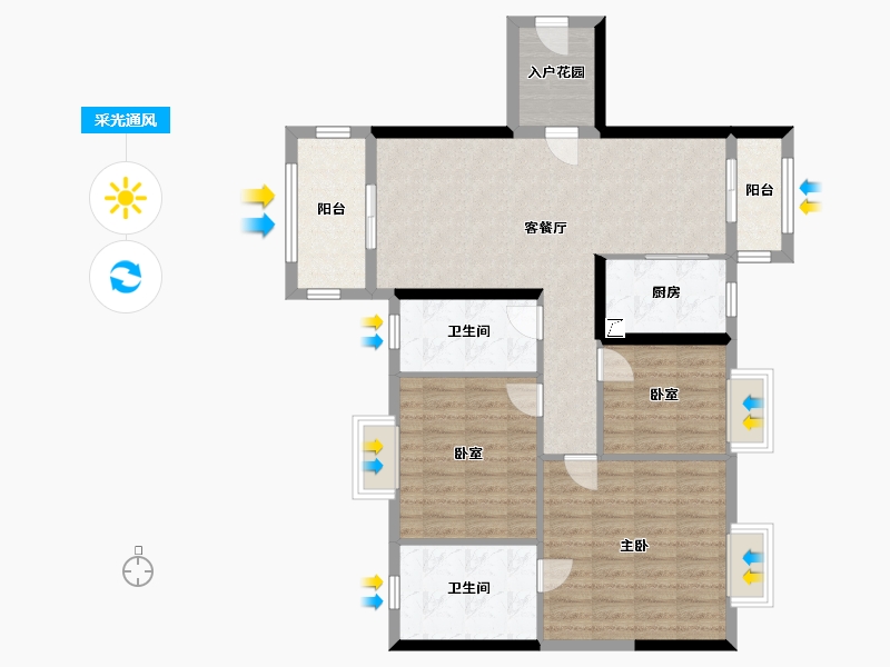 广东省-阳江市-玖龙府-98.00-户型库-采光通风