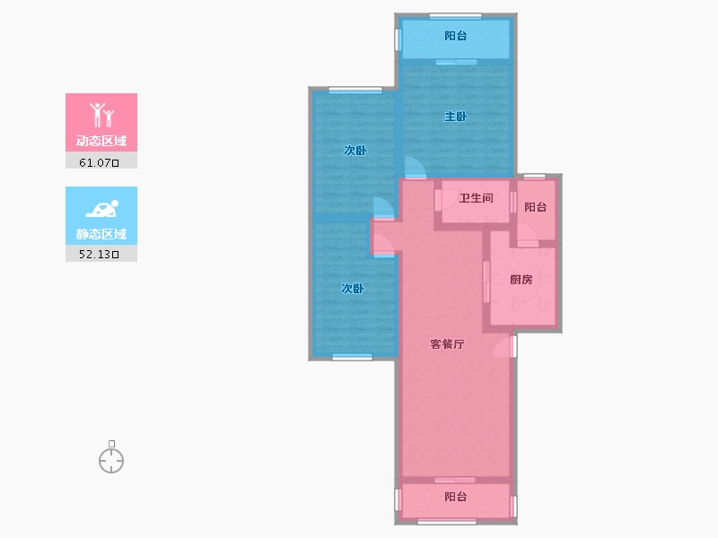 四川省-成都市-滨河春天-95.00-户型库-动静分区