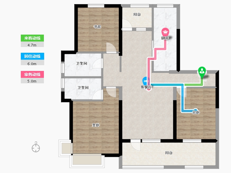 山东省-青岛市-中交中央公元五期-107.00-户型库-动静线