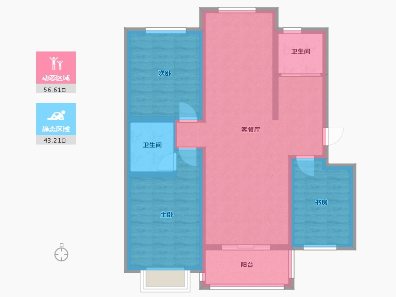 山西省-朔州市-鸿府嘉园-100.00-户型库-动静分区