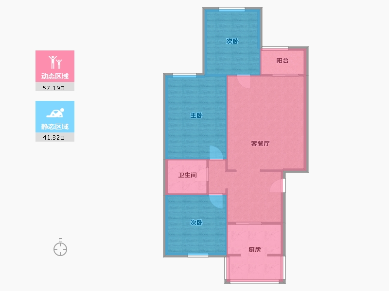 北京-北京市-都市芳园-98.00-户型库-动静分区