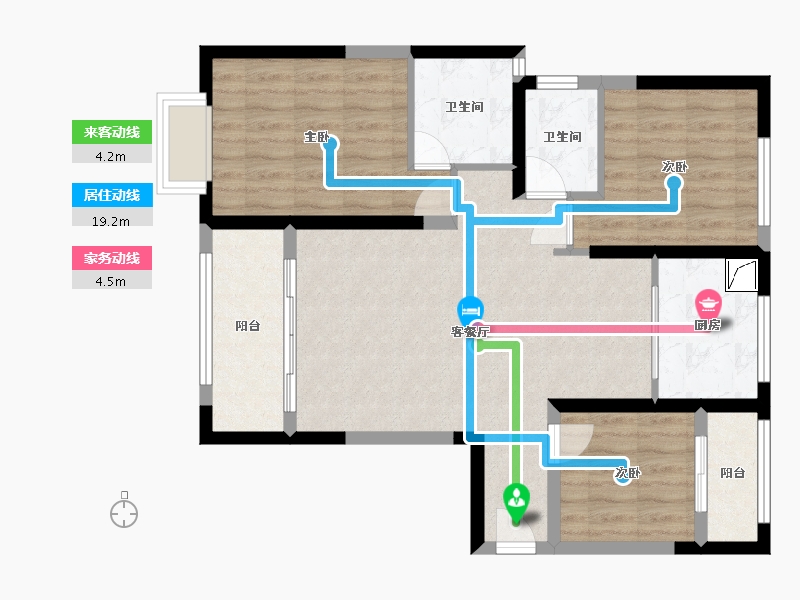 湖南省-长沙市-澳海澜庭-100.00-户型库-动静线