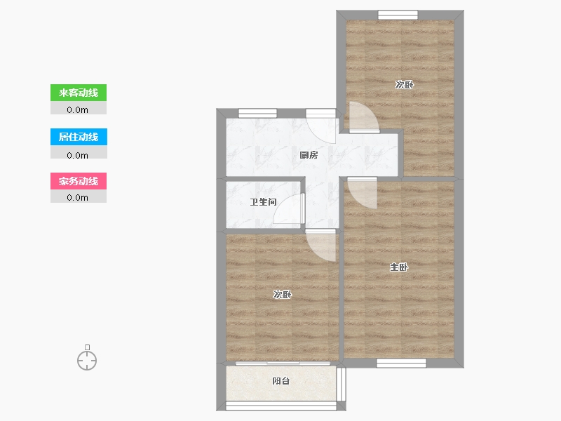 浙江省-杭州市-石灰桥新村-52.40-户型库-动静线