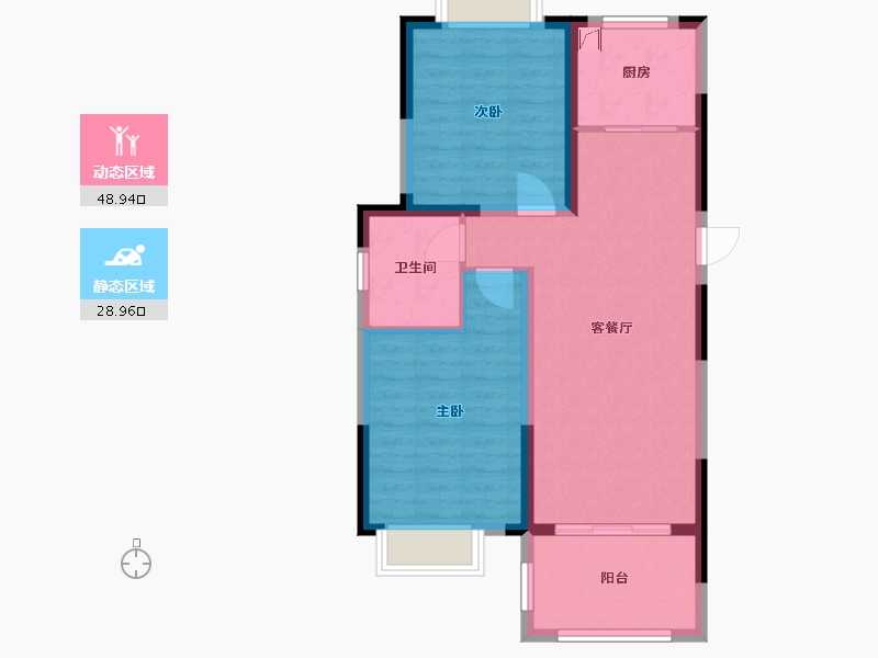 江苏省-苏州市-丽景嘉园-73.27-户型库-动静分区