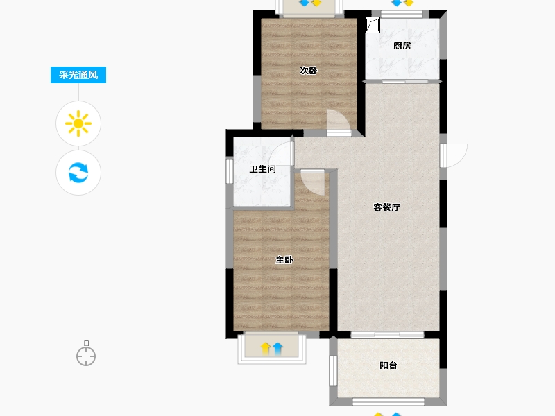 江苏省-苏州市-丽景嘉园-73.27-户型库-采光通风