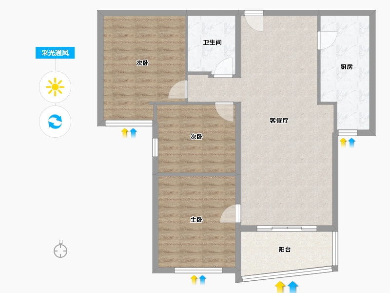 北京-北京市-东润枫景二期-98.11-户型库-采光通风