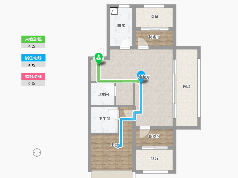 辽宁省-沈阳市-中南熙悦-84.00-户型库-动静线