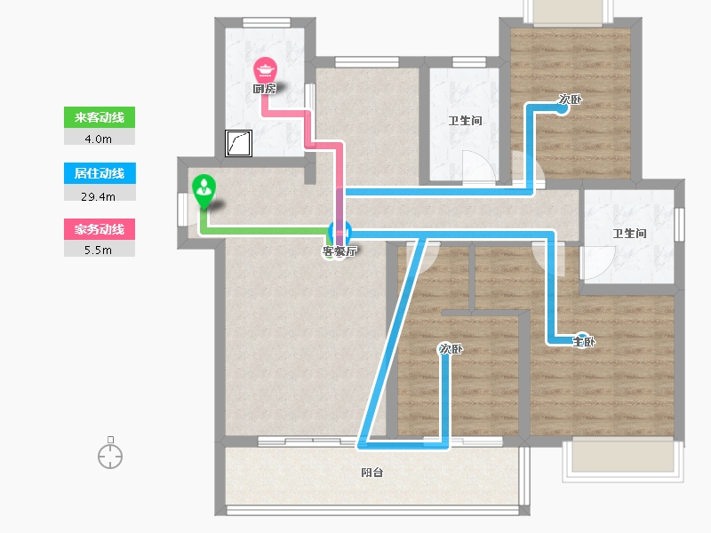 江苏省-无锡市-世贸璀璨时光-100.00-户型库-动静线