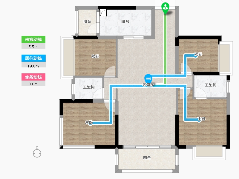 湖南省-郴州市-五岭央著-133.00-户型库-动静线