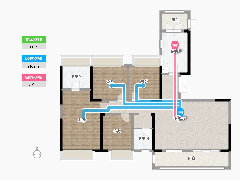 四川省-成都市-天府公园未来城-140.00-户型库-动静线