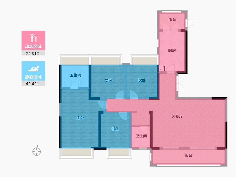 四川省-成都市-天府公园未来城-140.00-户型库-动静分区