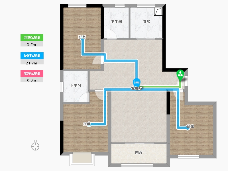 山东省-菏泽市-水岸学府-107.00-户型库-动静线