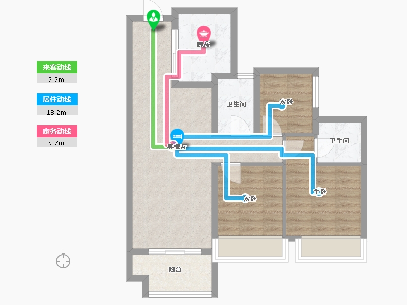 广东省-佛山市-美的时光-78.00-户型库-动静线